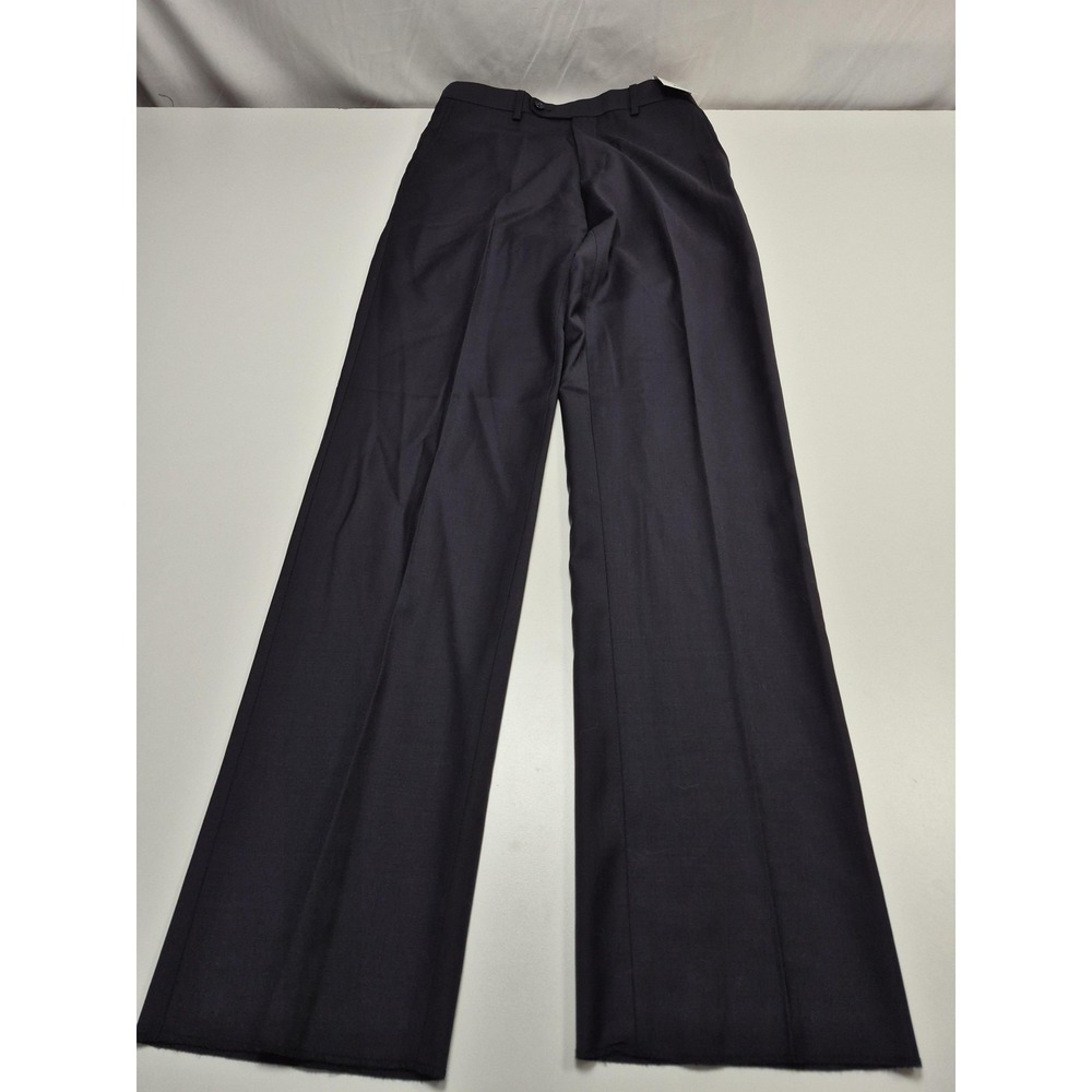 Prontomoda Europa Dress Pants Mens 30x35 Navy Super 140s Wool Lined NWT